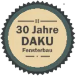 30 Jahre Fensterbau in Berlin und Brandenburg Emblem - 30 Jahre Firmengeschichte